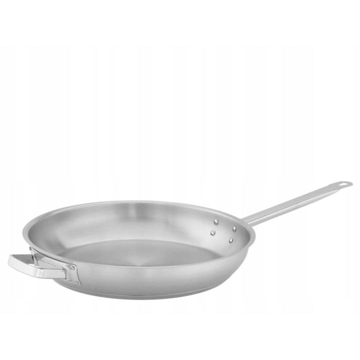 Tigaie universal inductie, profesionale, Technica, 36 cm, 6,1l, otel inoxidabil, fund triplu, manere antiaderente, rezistent la caldura, aragaz pe gaz, aragaz electric, inox