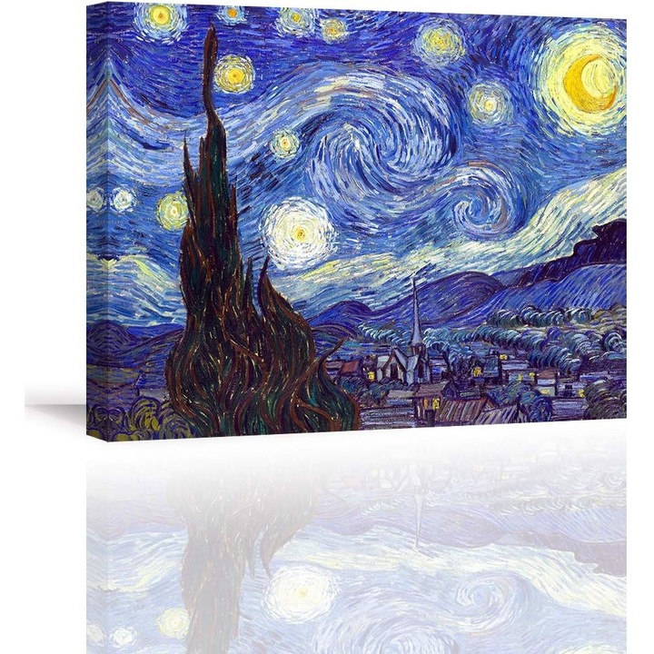Tablou cu universul lui Van Gogh, 30x40cm, Multicolor