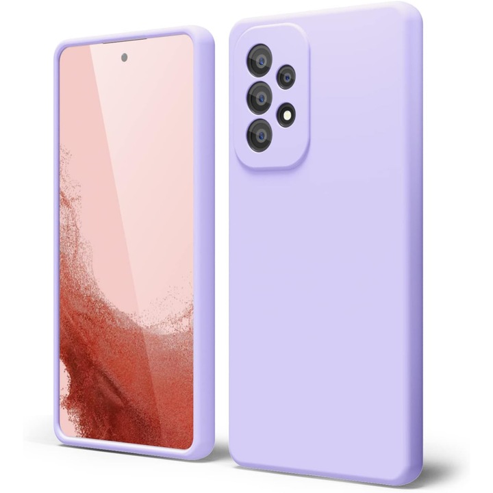 Husa Premium Silicon Soft pentru Samsung A52, Ultra Slim, Protectie sporita, Interior de microfibra, Lavanda
