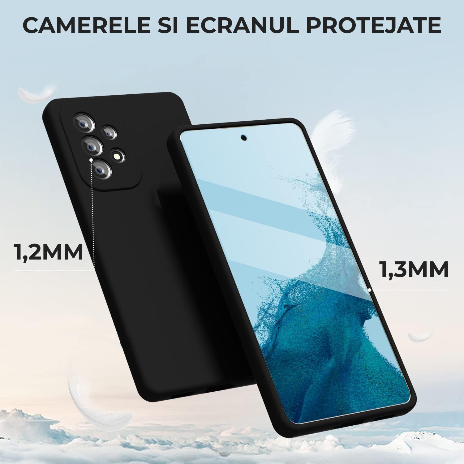 Husa Premium Silicon Soft pentru Samsung A52, Ultra Slim, Protectie sporita, Interior de microfibra, Negru