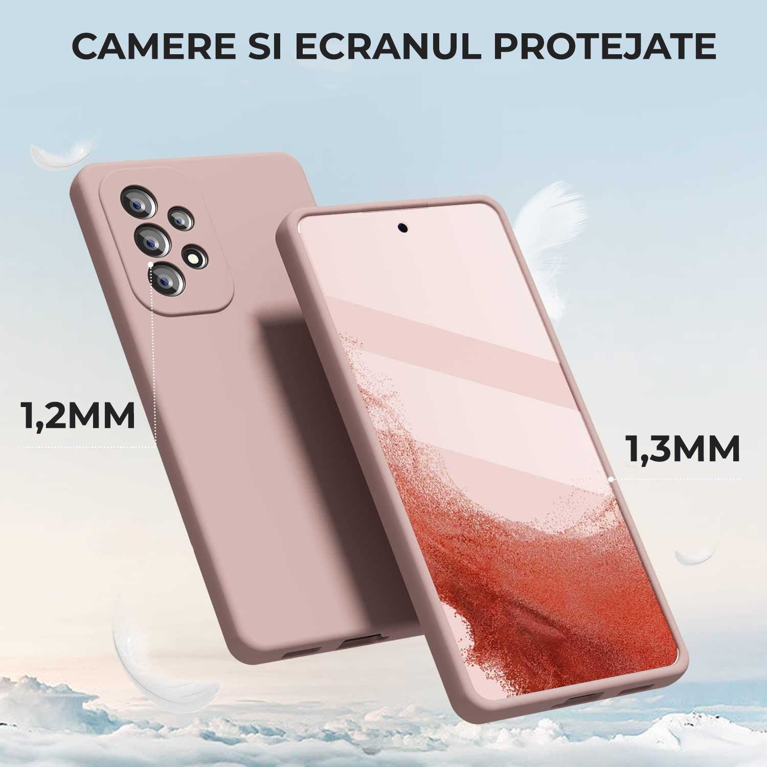Husa Premium Silicon Soft pentru Samsung A52, Ultra Slim, Protectie sporita, Interior de microfibra, Roz