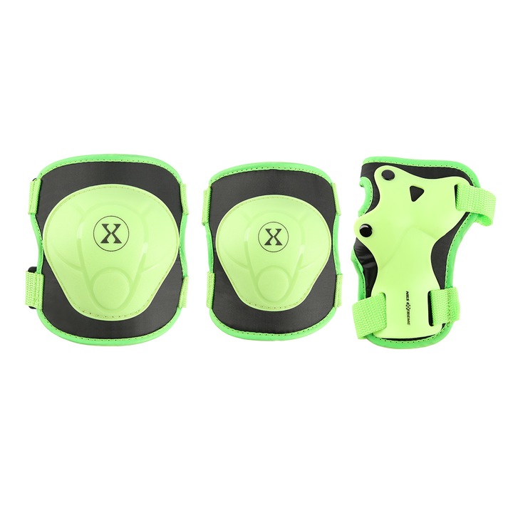 Set 6 protectii Nils Extreme, pentru patine si skateboard, verde, M