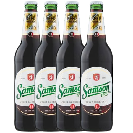 Pachet 4 bucati bere neagra, filtrata Samson 1795 Czech Dark Lager, 4.5% alc., 0.5L, Cehia