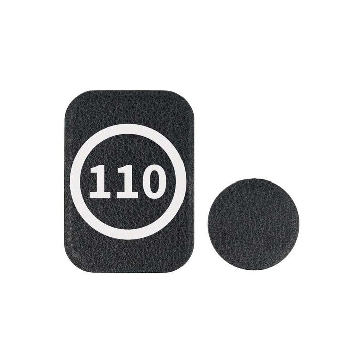 Set 2x Placuta Metalica Pentru Suport Auto Magnetic, Cu Adeziv, Suprafata piele sintetica, Speed Limit 110Km/h, P-PB49