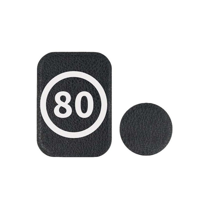 Set 2x Placuta Metalica Pentru Suport Auto Magnetic, Cu Adeziv, Suprafata piele sintetica, Speed Limit 80Km/h, P-PB46