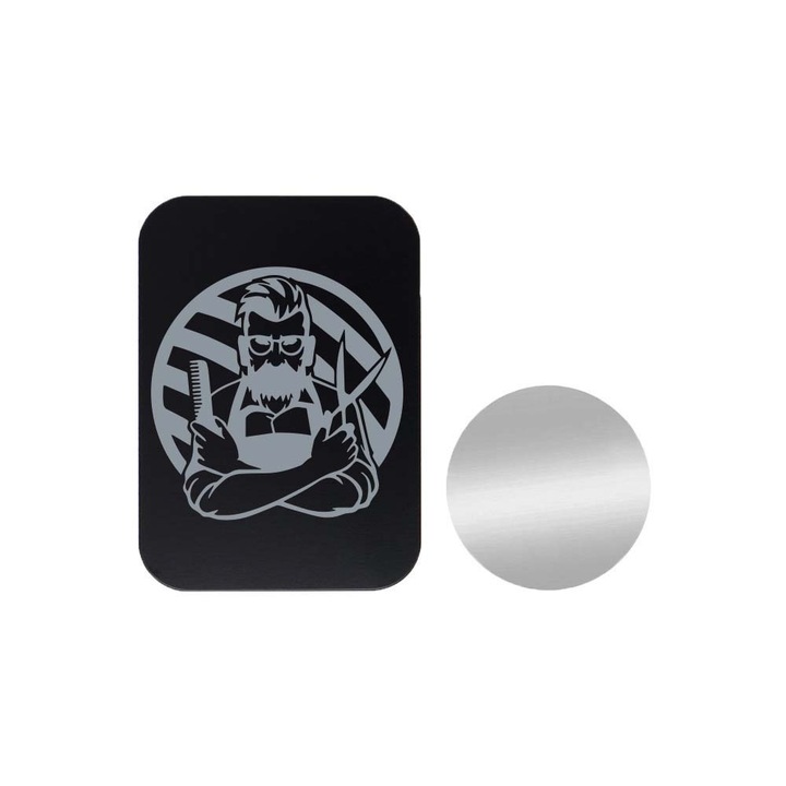 Set 2x Placuta Metalica Pentru Suport Auto Magnetic, Cu Adeziv, Barber, P-B14