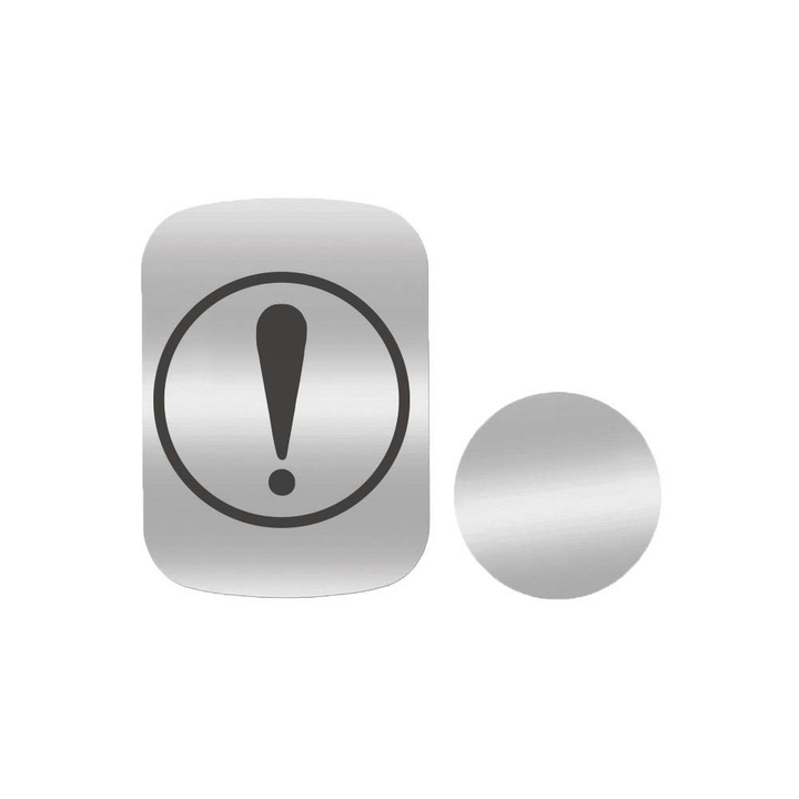 Set 2x Placuta Metalica Pentru Suport Auto Magnetic, Cu Adeziv, Semn Incepator Auto, P-S41