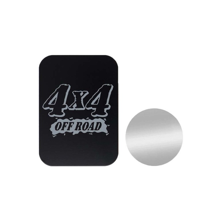 Két darabos fémlapka szett, mágneses autós tartóhoz, ragasztóval, 4x4 Off Road, P-B29