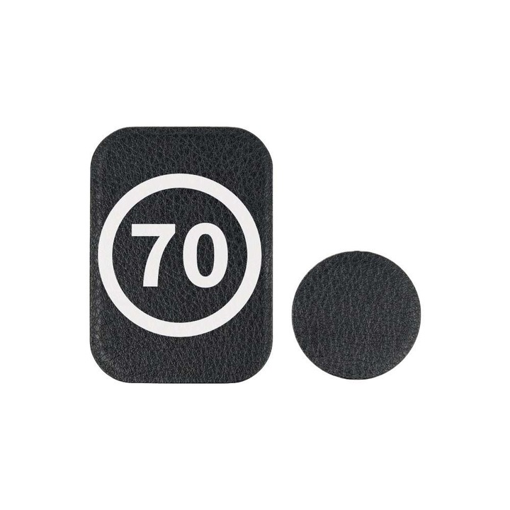 Set 2x Placuta Metalica Pentru Suport Auto Magnetic, Cu Adeziv, Suprafata piele sintetica, Speed Limit 70Km/h, P-PB45