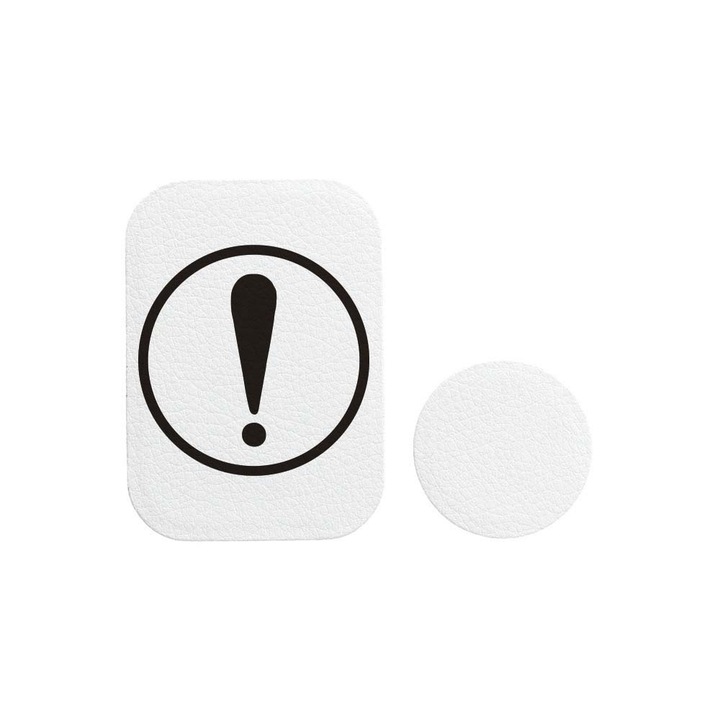 Set 2x Placuta Metalica Pentru Suport Auto Magnetic, Cu Adeziv, Suprafata piele sintetica, Semn Incepator Auto, P-PW41