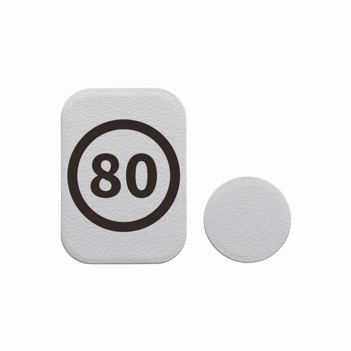 Set 2x Placuta Metalica Pentru Suport Auto Magnetic, Cu Adeziv, Suprafata piele sintetica, Speed Limit 80Km/h, P-PS46