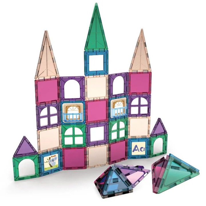 Jucarie Educationala Tetea, set blocuri magnetice cu 70 piese