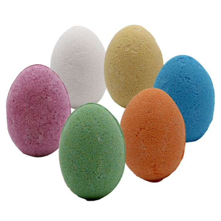 Mini bombe de baie, Ancient wisdom, Set oua efervescente, 6 x 60g