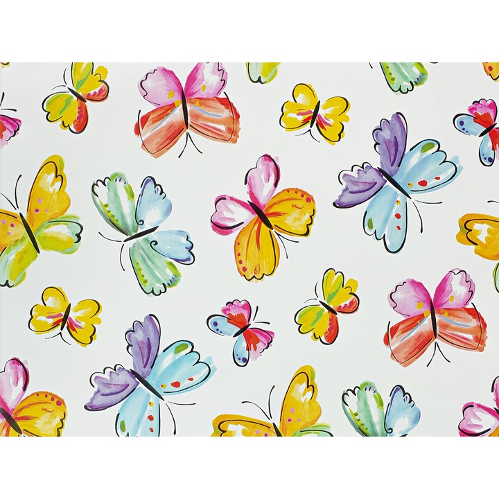 Autocolant pentru dulap de haine sub forma de sticker fluturi, 45 x 50 cm, DecoMeister®, E053-045-0050