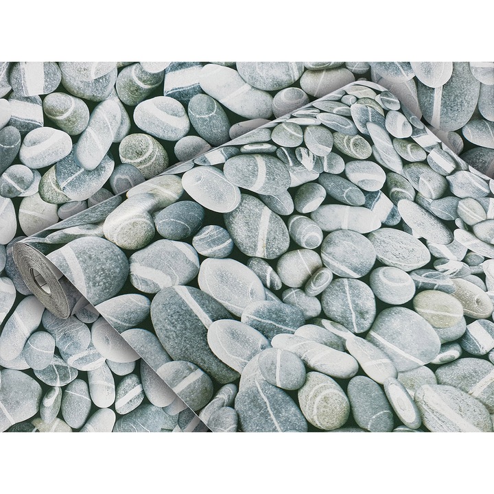 Sticker autocolant pentru mobilier haine, taiate la dimensiune, 45 x 25 cm, DecoMeister®, Model Pietricele, Y044-045-0025