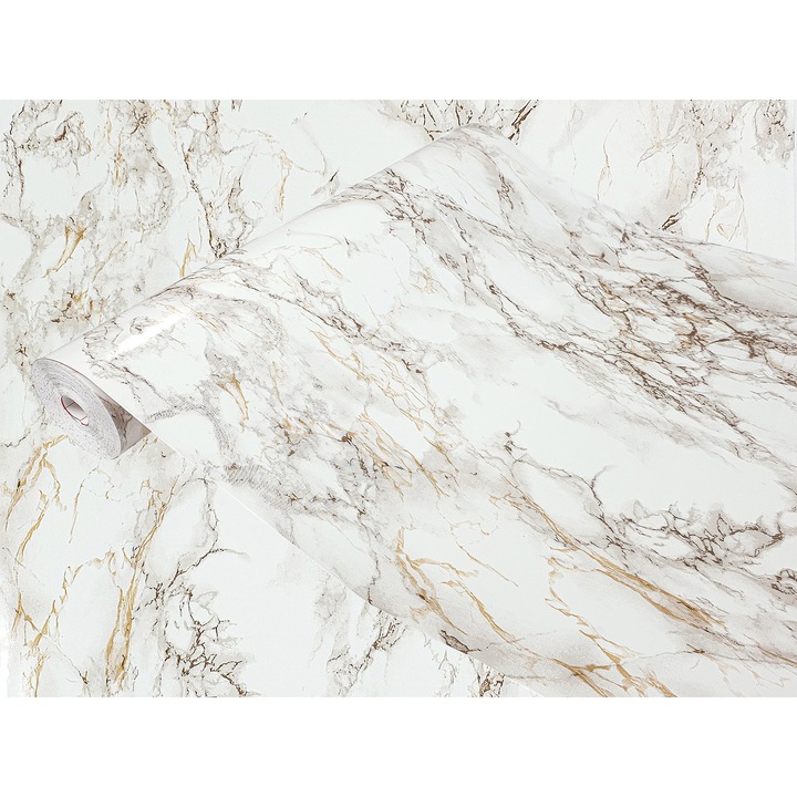 Folie decorativa pentru blat de bucatarie, taiate la dimensiune, 90 x 25 cm, DecoMeister®, Model Maro Cortes, D003-090-0025