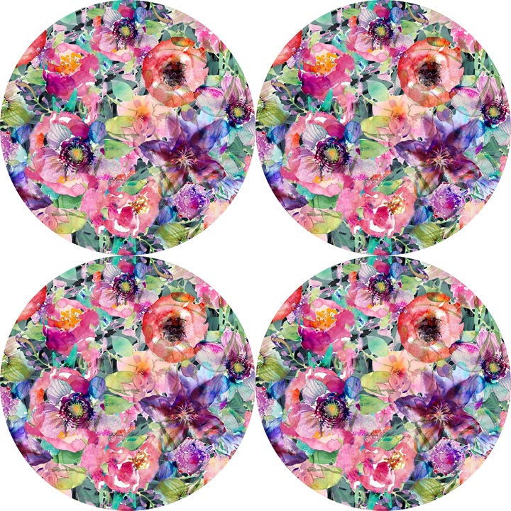 Set 4 naproane de masa, BERTONI, Fetru, Multicolor