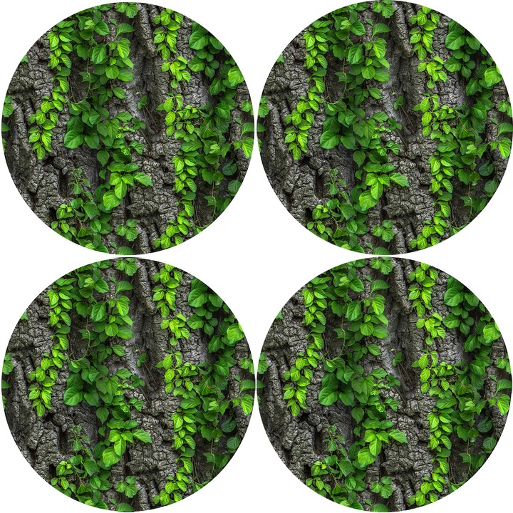 Set 4 naproane de masa 4D Bertoni, Creeper, 33 cm, Multicolor