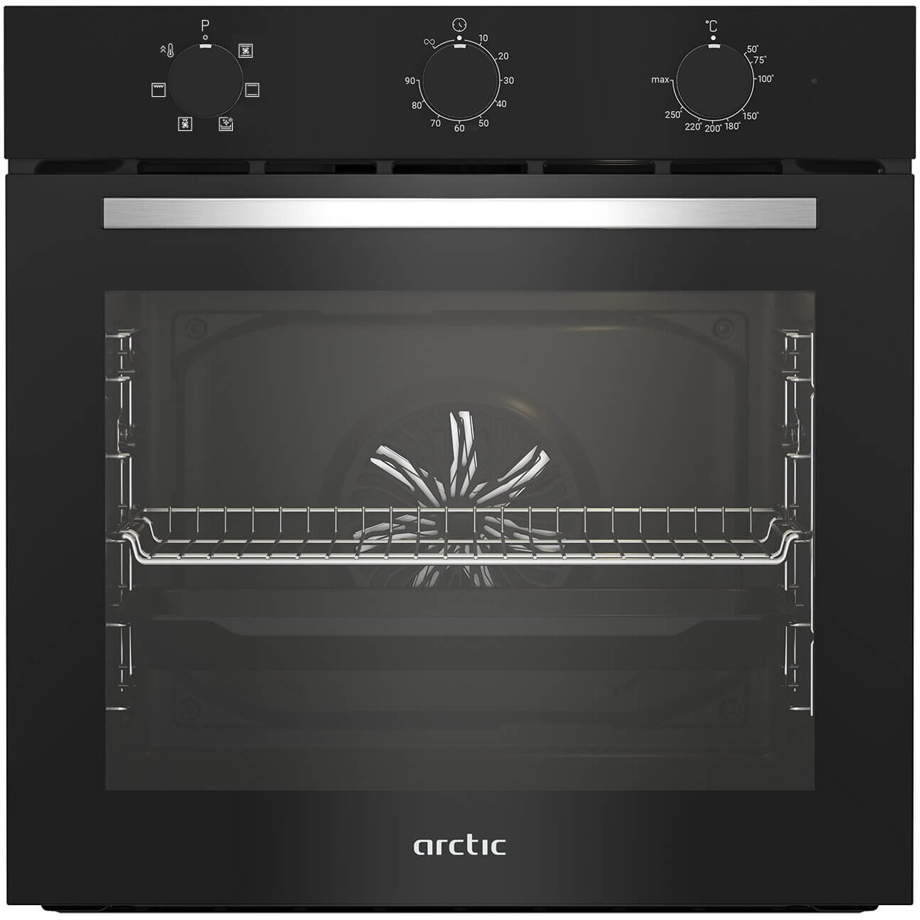 Cuptor incorporabil Arctic ARVIE1110BD, Electric, 71 l, Autocuratare Aqua Drop, Timer, Clasa A, Negru