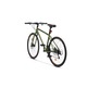 Велосипед, 28" колела, фиксирана вилка, дискови спирачки, последователни лостове, блестяща предавка, 21 скорости, зелен/черен, Стоманена рамка
