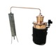 Cazan de tuica 100L, cu robinet de evacuare, echipat cu amestecator electric, motor electric Xelon, racitor flux continuu