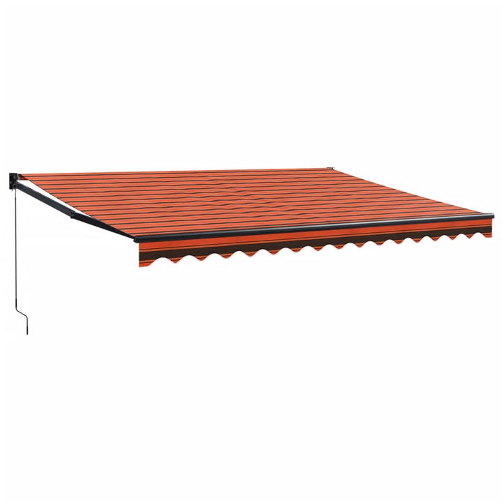 Copertina retractabila vidaXL, portocaliu/maro, 4,5x3 m, textil/aluminiu, 20.56 kg