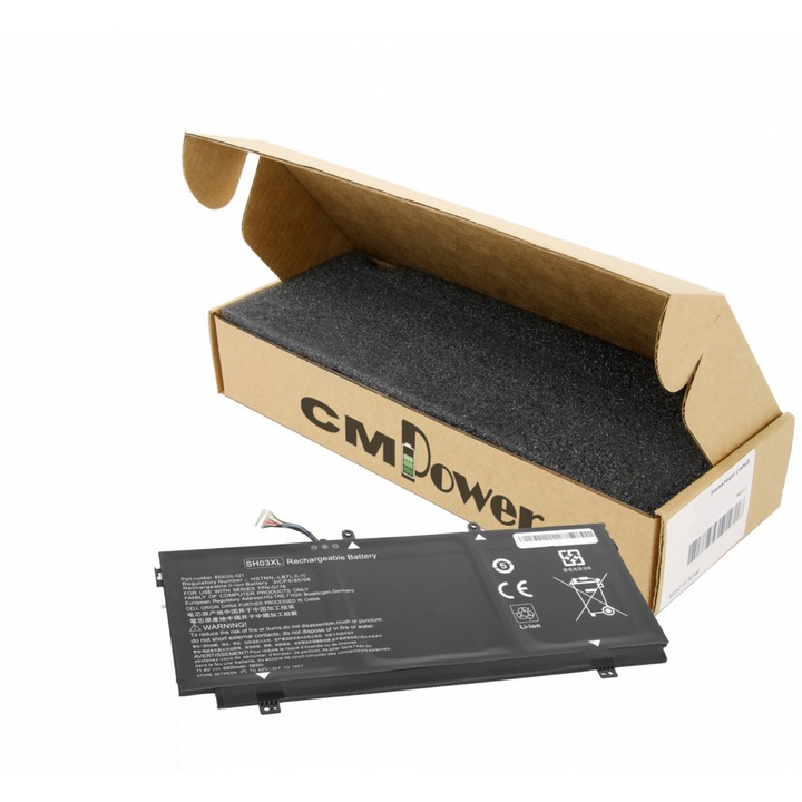 Baterie laptop CM Power compatibila cu HP Spectre x360 13-AC 13T HSTNN-LB7L, SH03057XL, SH03XL, SHO3XL