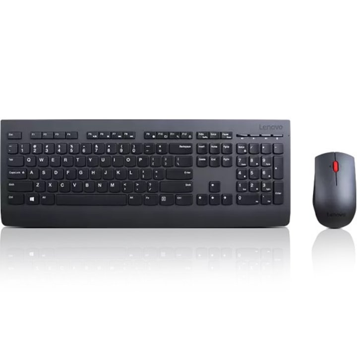 Комплект клавиатура и мишка Lenovo 4X30H56796, Безжични, С модерeн и компактен дизайн