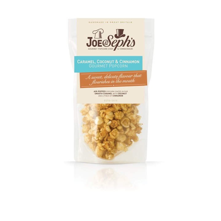 Popcorn gourmet Joe&Sephs Caramel, Coconut & Cinnamon 80g