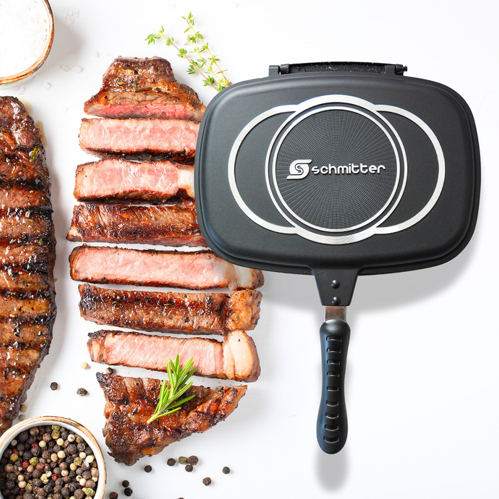 Tigaie dubla grill Schmitter, dreptunghiulara, 36 x 25 cm - eMAG.ro