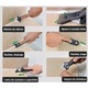Kit profesional complet pentru montarea/demontarea siliconului DIGIMAT®, pe suprafetele din baie/bucatarie, spatula, racleta si 5 capete interschimbabile, ideal la colturi, flexibil, 21 x 3,5 x 3 cm, Material otel inoxidabil, Alb negru