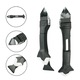Kit profesional complet pentru montarea/demontarea siliconului DIGIMAT®, pe suprafetele din baie/bucatarie, spatula, racleta si 5 capete interschimbabile, ideal la colturi, flexibil, 21 x 3,5 x 3 cm, Material otel inoxidabil, Alb negru