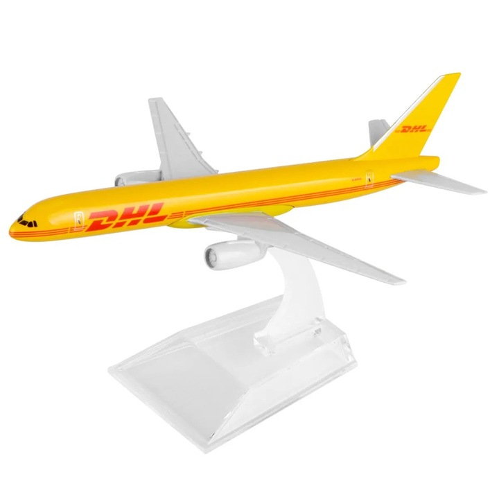 Аеро макет DHL Boeing B757, метал, 16 см, Мащаб 1:400