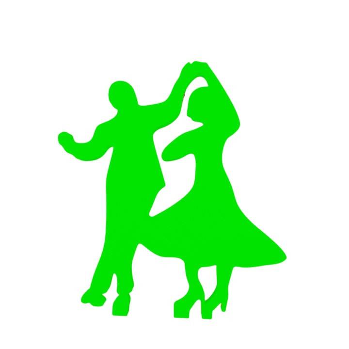 Tortadísz, "TÁNC PÁR" a szerelmesek tánca, 12 x 12 cm zöld