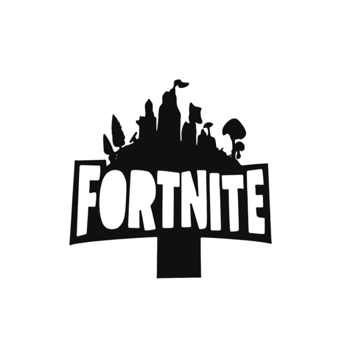 Tortadísz, játék ihlette "FORTNITE ADVENTURE" figura, 12,3 x 12 cm fekete