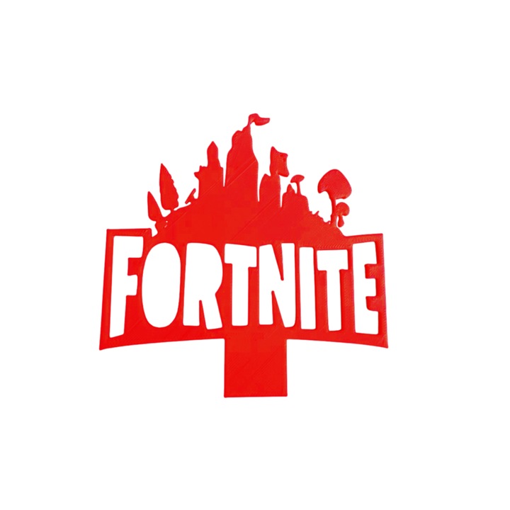 Tortadísz, játék ihlette "FORTNITE ADVENTURE" figura, 12,3 x 12 cm piros