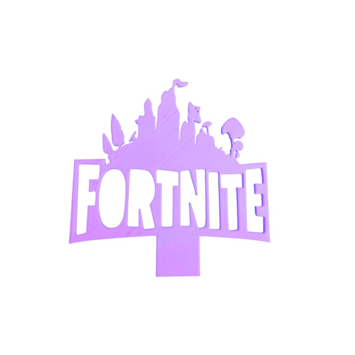 Tortadísz, játék ihlette "FORTNITE ADVENTURE" figura, 12,3 x 12 cm világos lila