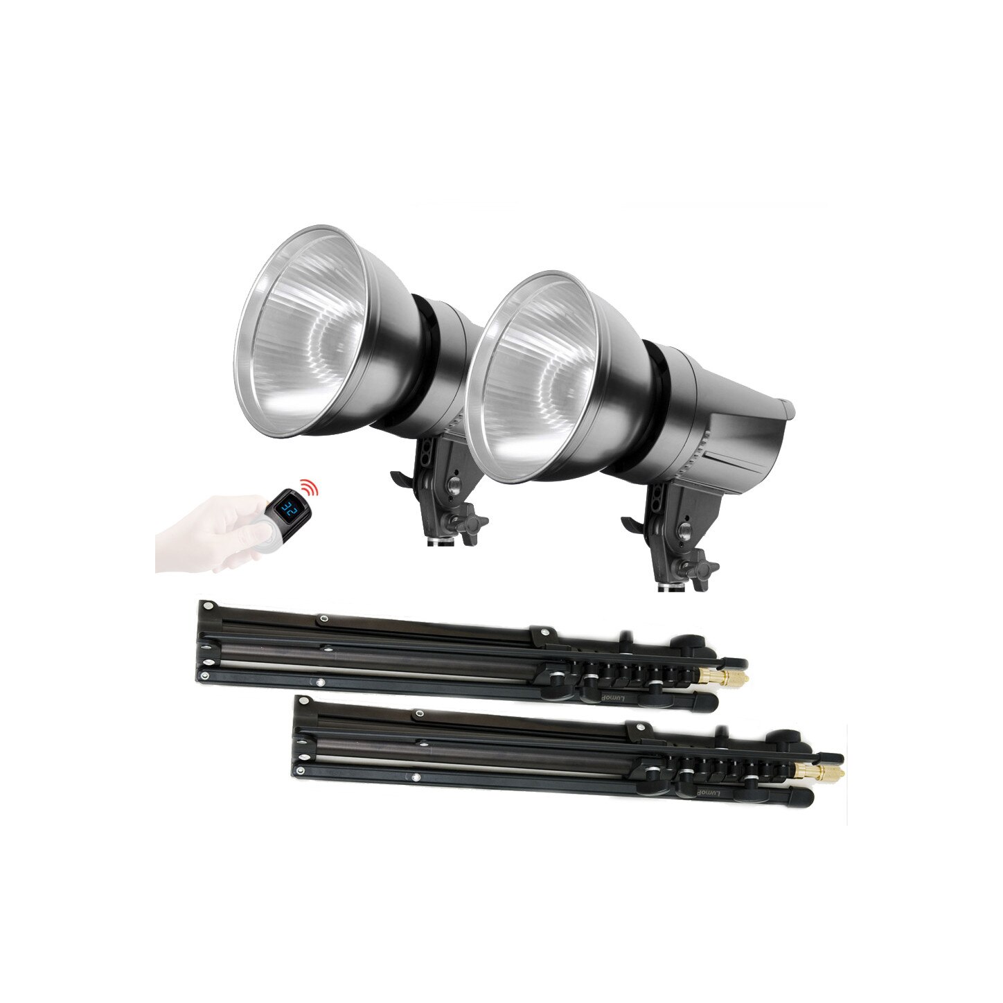 Kit éclairage LED Bicolore Gowe – 2 Spots CE-1500WS + Télécommande + Pieds – Pour Studio Et Vidéo