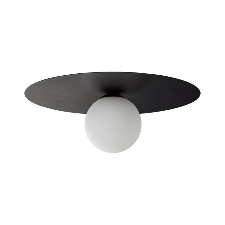 Plafoniera neagra din metal, diametru 30 cm, G9, IP20, Zon LED Brilliant