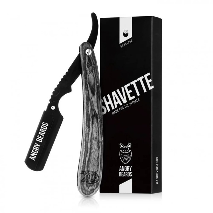 Brici cu lama interschimbabila Angry Beards Shavette Garrigue 145 x 30mm