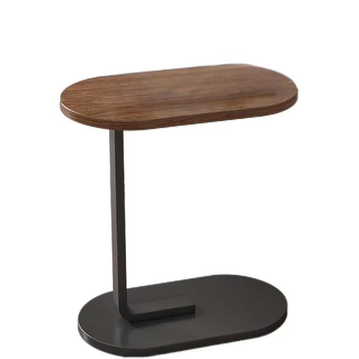 Masuta pentru sufragerie, Lemn/Metal, 45x30x63 cm, Negru/Maro