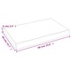 Blat masa vidaXL, 60x40x6 cm, gri, lemn stejar tratat contur organic 5.9 kg