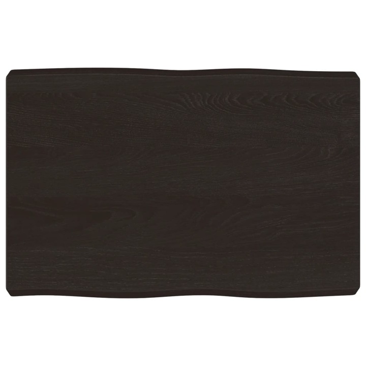 Blat masa vidaXL, 60x40x6 cm, gri, lemn stejar tratat contur organic 5.9 kg