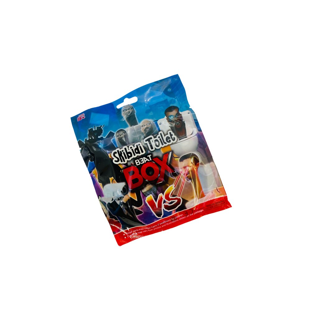 Plic Skibidi toilet Beat box, cu figurina si cartonase surpriza