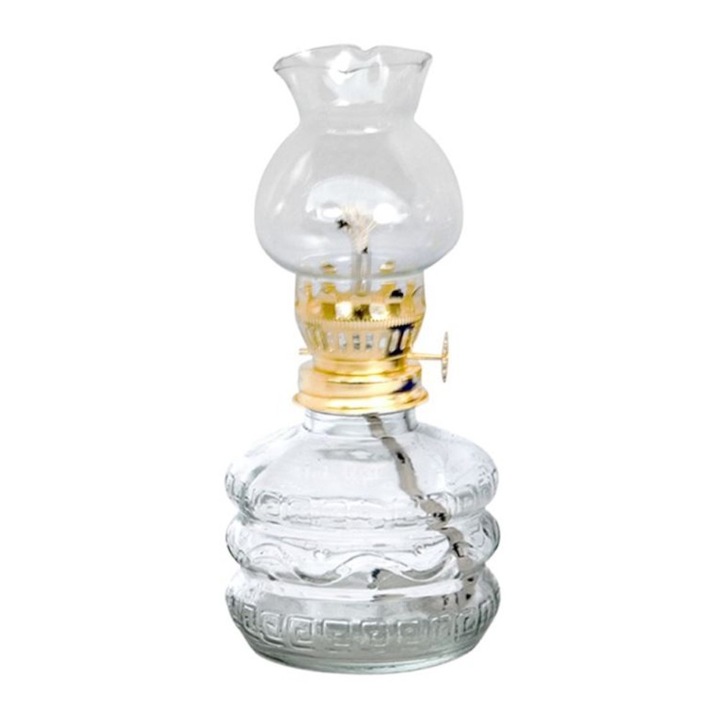 Lampa Mica in Forma Dreapta, pentru Ulei Parafinic - 16 cm