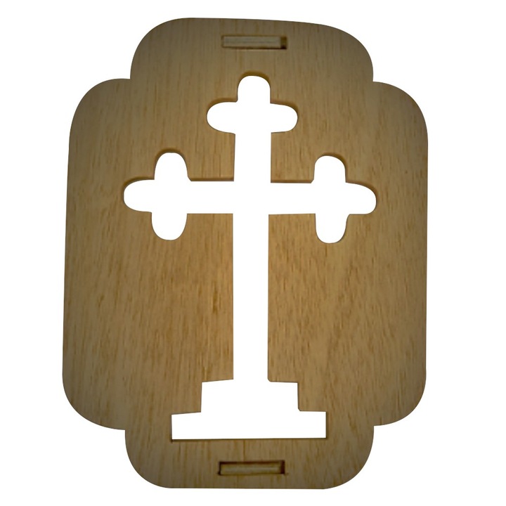 Set 4 x Tipar din Lemn Traforat Mic - Cruce