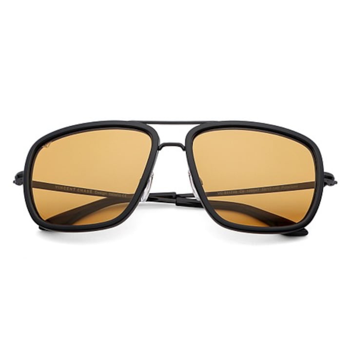 Мъжки слънчеви очила Madette Line, пълна UV 400, поляризирани, стил Iron Man, черен-кафяво