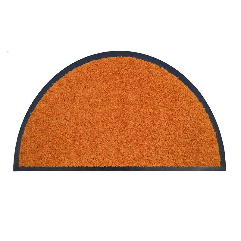 Covor semicircular WASH&CLEAN, 45*78 cm, culoare portocalie