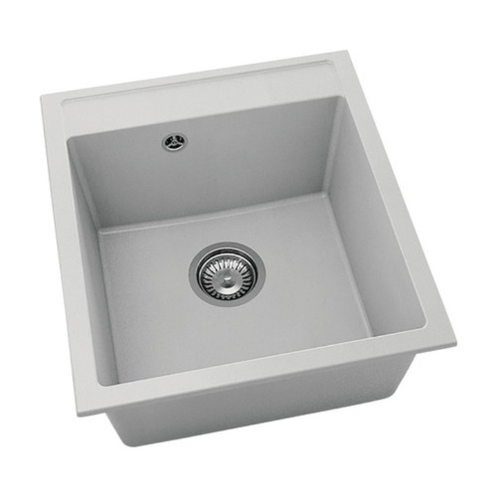 Chiuveta Bucatarie Cu O Cuva Fat Avangard 224 51x46 Cm, Fara Picurator, Fatgranit Light Grey