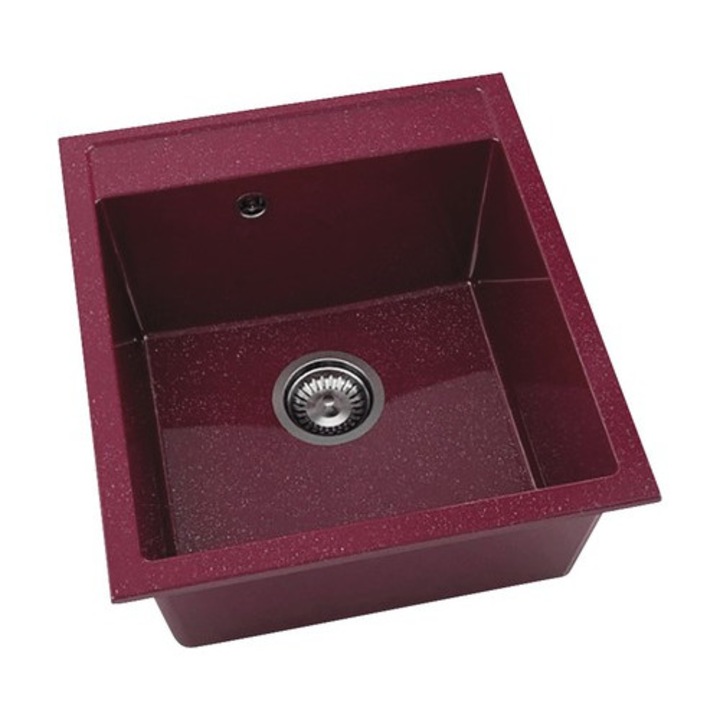 Chiuveta Bucatarie Cu O Cuva Fat Avangard 224 51x46 Cm, Fara Picurator, Marmura Compozita Silver Violet